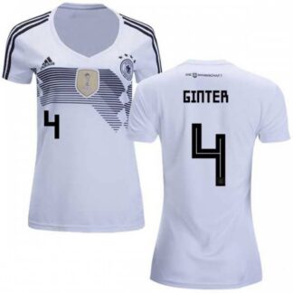 Women’s Germany #4 Ginter White Home Soccer Country Jersey