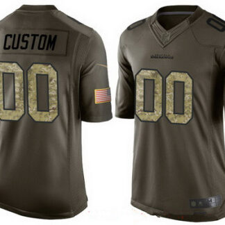 Youth Seattle Seahawks Custom Olive Camo Salute To Service Veterans Day NFL Nike Limited Jersey