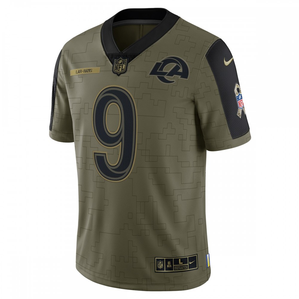 Matthew Stafford Los Angeles Rams Nike 2021 Salute To Service Limited Player Jersey - Olive - Image 2