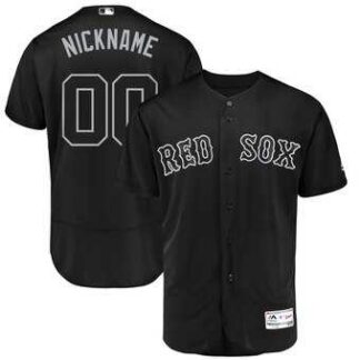 Boston Red Sox Majestic 2019 Players' Weekend Flex Base Roster Customized Black Jersey