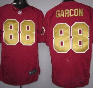 Nike Washington Redskins #88 Pierre Garcon Red With Gold Elite Jersey