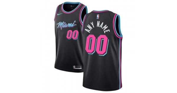 Miami Heat Nike Youth 2019/20 Swingman Custom Jersey Black – City Edition - Image 2