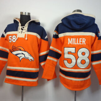 Denver Broncos #58 Von Miller Orange Hoodie