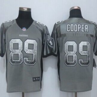Men's Oakland Raiders #89 Amari Cooper Nike Drift Fashion Gray Elite Jersey