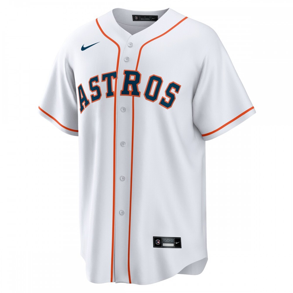 Houston Astros Nike Home Blank Replica Jersey - White - Image 2