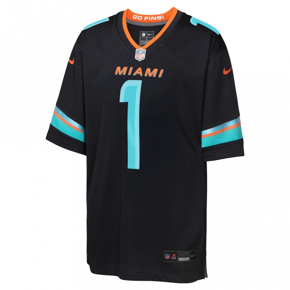Tua Tagovailoa Miami Dolphins Nike Youth 2025 Rivalries Collection Game Jersey - Pitch Blue - Image 2