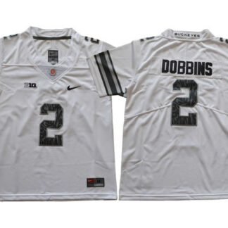 Youth Ohio State Buckeyes #2 J.K. Dobbins White College Football Jersey