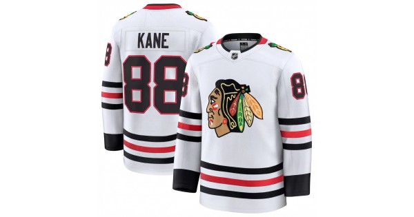 Patrick Kane Men's Chicago Blackhawks White Away Premium Jersey - Image 2