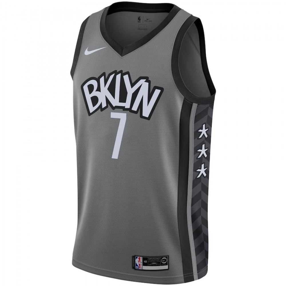 Men's Brooklyn Nets Kevin Durant #7 Nike Gray 2020/21 Swingman Jersey - Statement Edition - Image 2