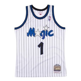 Men's Orlando Magic Anfernee Hardaway #1 Throwback White 93-94 Hardwood Classics Jersey