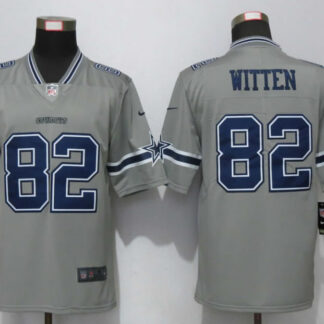 Nike Dallas Cowboys 82 Witten esch Vapor Untouchable Nike Gray Inverted Legend Jersey