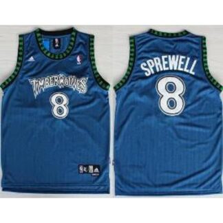 Minnesota Timberwolves 8 Latrell Sprewell Blue Swingman NBA Jerseys Cheap