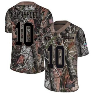 Nike San Francisco 49ers #10 Jimmy Garoppolo Camo Youth Stitched NFL Limited Rush Realtree Jersey
