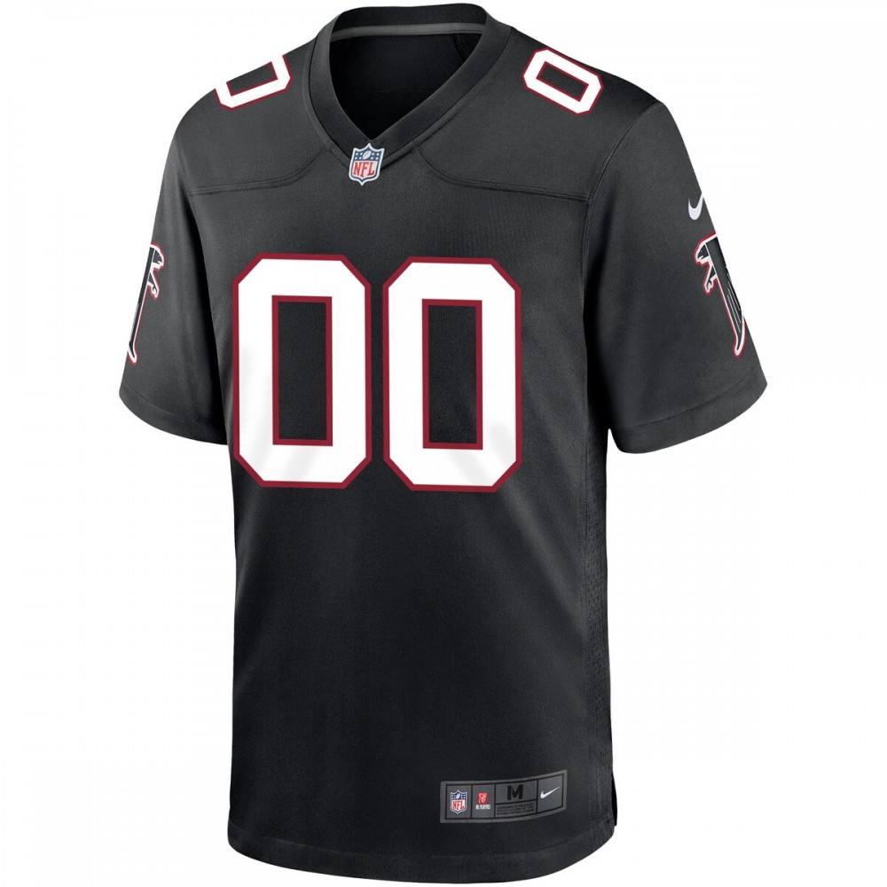 Atlanta Falcons Nike Throwback Custom Game Jersey - Black - Image 2