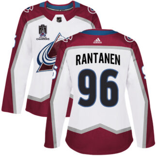Adidas Colorado Avalanche #96 Mikko Rantanen White Women’s 2022 Stanley Cup Champions Road Authentic Stitched NHL J...