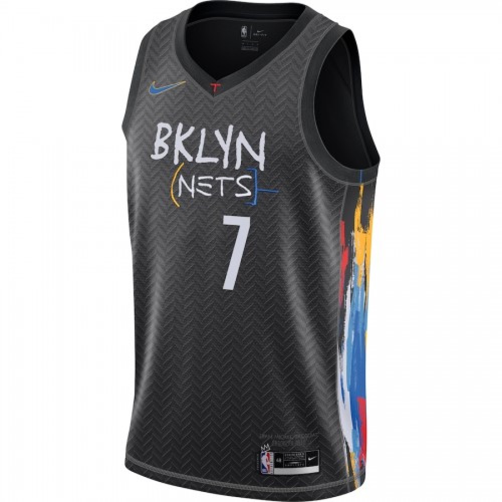 Men's Brooklyn Nets Kevin Durant #7 Nike Black 2020/21 Swingman Player Jersey – City Edition - Image 2