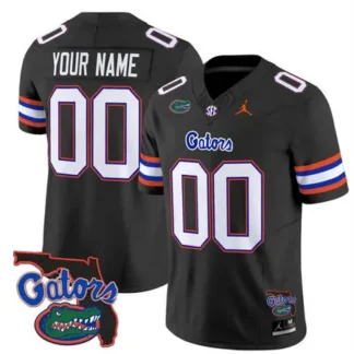 Men's Florida Gators Black 2024 Florida Patch Vapor F.U.S.E. Limited Custom Jersey