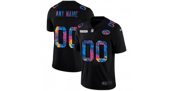 San Francisco 49ers Nike NFL 2020 Crucial Catch Limited Edition Custom Jersey - Black - Image 2