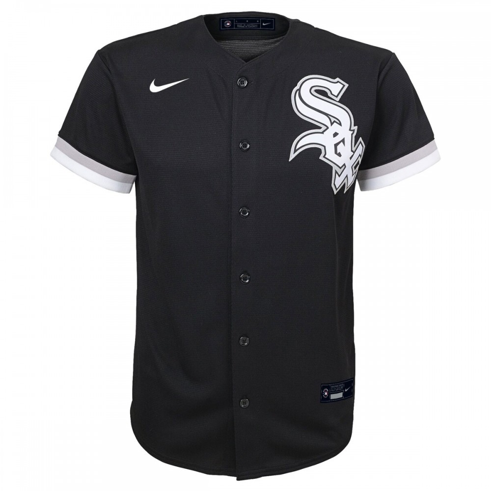 Luis Robert Chicago White Sox Nike Youth Alternate Replica Player Jersey - Black - Image 2