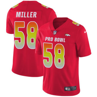 Nike Denver Broncos #58 Von Miller Red Youth Stitched NFL Limited AFC 2018 Pro Bowl Jersey