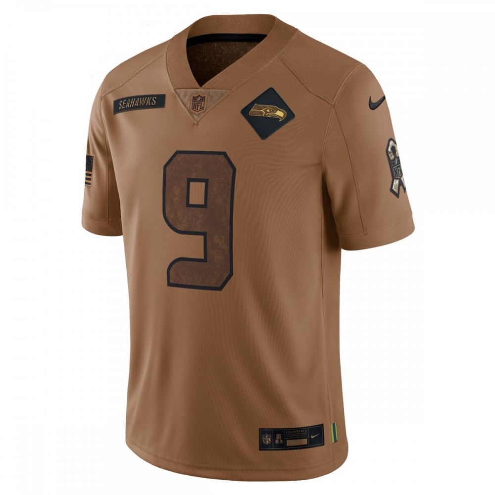 Kenneth Walker III Seattle Seahawks Nike 2023 Salute To Service Limited Jersey - Brown - Image 2