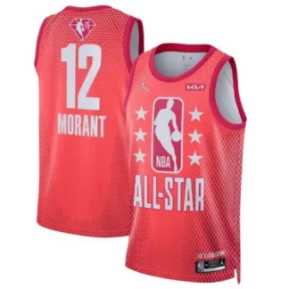 Men's 2022 All-Star #12 Ja Morant Maroon Stitched Basketball Jersey