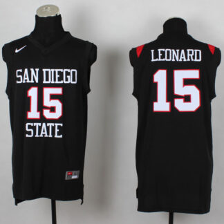 San Diego State University #15 Kawhi Leonard Black Jerseys