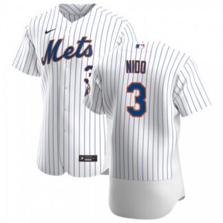 New York Mets #3 Tomas Nido Men’s Nike White Home 2020 Authentic Player MLB Jersey