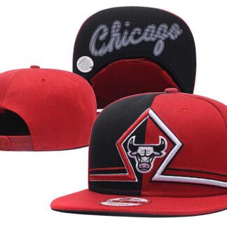 Bulls Team Logo Red Split Adjustable Hat GS