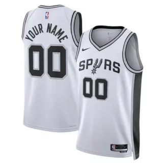 Men's San Antonio Spurs Nike White Swingman Association Edition Custom Jersey