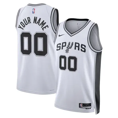 Men's San Antonio Spurs Nike White Swingman Association Edition Custom Jersey