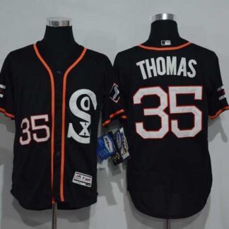 Chicago White Sox #35 Frank Thomas Black New Cool Base Stitched MLB Jersey