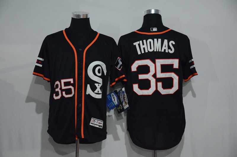 Chicago White Sox #35 Frank Thomas Black New Cool Base Stitched MLB Jersey