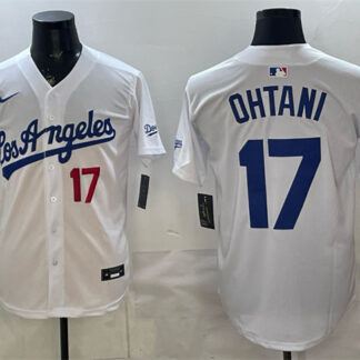 Men's Los Angeles Dodgers #17 Shohei Ohtani White Alternate Stadium Stitched Baseball Jersey
