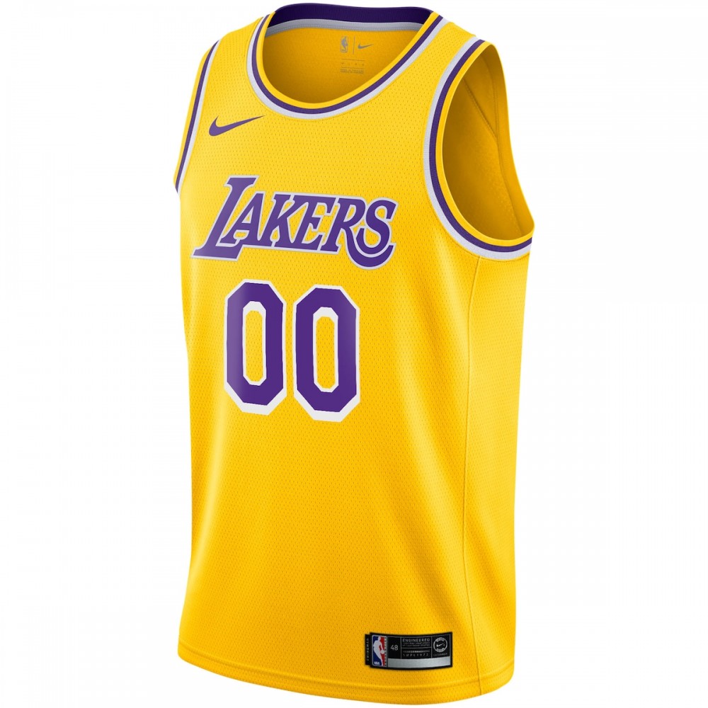 Los Angeles Lakers Nike Youth Custom Swingman Jersey Gold - Icon Edition - Image 2