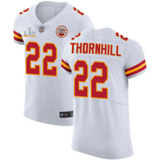 Nike Kansas City Chiefs #22 Juan Thornhill White Men’s Super Bowl LV Bound Stitched NFL New Elite Jersey