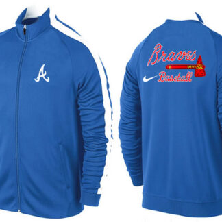 MLB Atlanta Braves Team Logo 2015 Men Baseball Jacket (16)