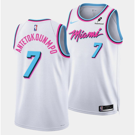 Men's Miami Heat #7 Giannis Antetokounmpo White 2026 Original Vice Swingman Jersey