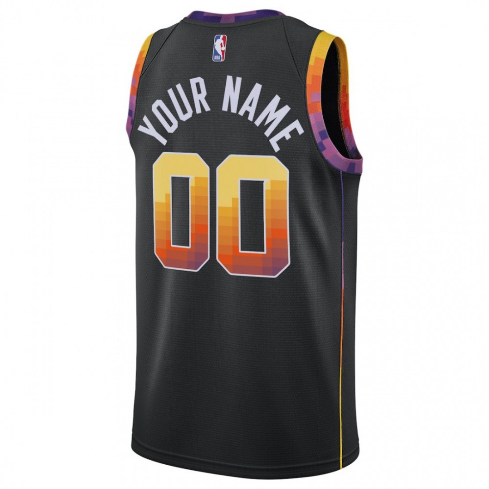Phoenix Suns Jordan Brand Youth Swingman Custom Jersey - Statement Edition - Black - Image 2