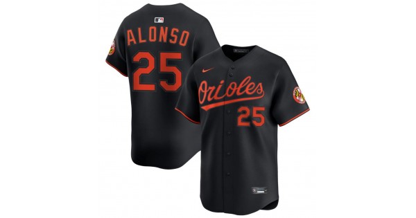 Pete Alonso Baltimore Orioles Nike Alternate Limited Player Jersey - Black - Image 2