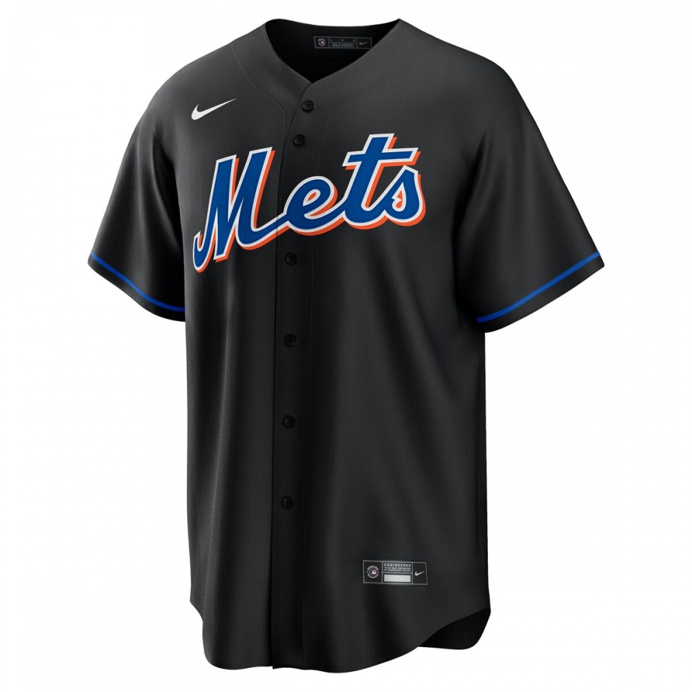Al Leiter New York Mets Nike 2022 Alternate Replica Player Jersey - Black - Image 2