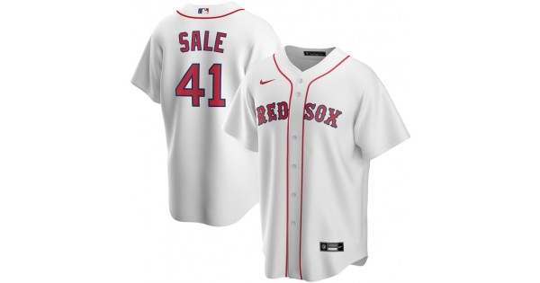 Men's Boston Red Sox Chris Sale #41 Nike White Alternate 2020 Jersey - Image 2