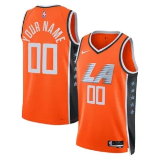 Youth LA Clippers Nike Orange 2025/26 City Edition Swingman Custom Jersey