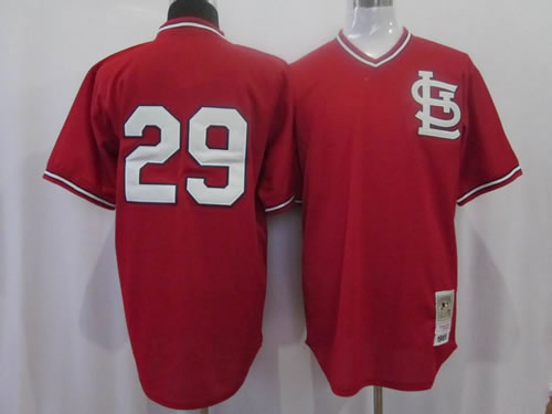 St.Louis Cardinals #29 Coleman Red M&N Mesh Batting Jerseys