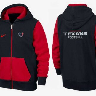 Men Houston Texans 2015 Team Logo Full Zip NFL Hoodie (2)