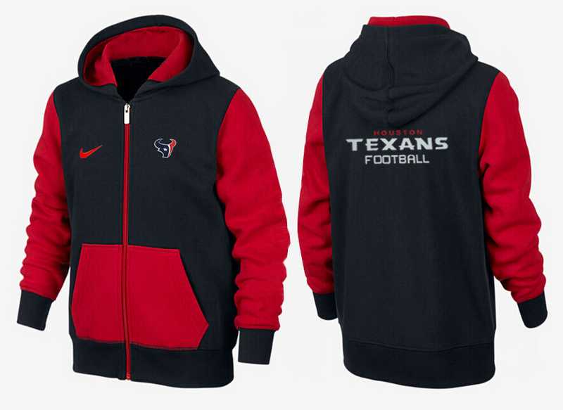 Men Houston Texans 2015 Team Logo Full Zip NFL Hoodie (2)
