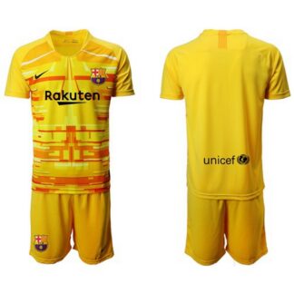 Barcelona Blank Yellow Goalkeeper Soccer Club Jersey