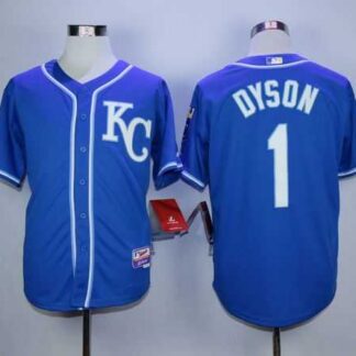 Kansas City Royals #1 Jarrod Dyson Blue Cool Base Stitched MLB Jerseys
