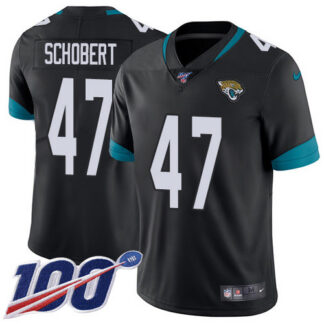 Nike Jacksonville Jaguars #47 Joe Schobert Black Team Color Men’s Stitched NFL 100th Season Vapor Untouchable Limit...