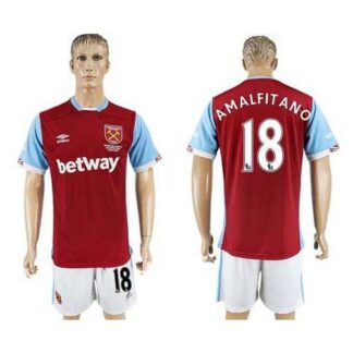 West Ham United #18 Amalfitano Home Soccer Club Jersey